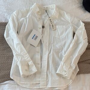 Alex Mill Women’s Bobby Cotton White Button Down Shirt